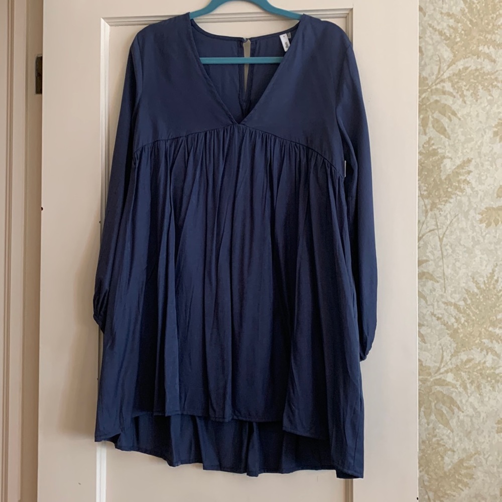 Indigo blue sz S babydoll tunic dress